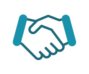 deal handshake agreement single isolated icon with solid line style