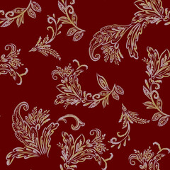 seamless floral pattern. vintage decorative pattern, vector illustration
