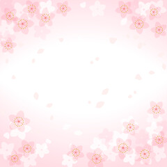 桜、春のイメージのフレーム素材