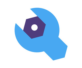 gear setting configuration single isolated icon with flat style