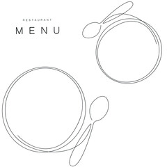 Menu restaurant background, vector illustration