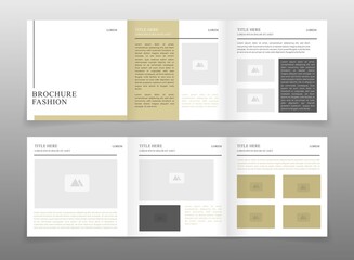 Fototapeta na wymiar Business modern trifold brochure square design template vector