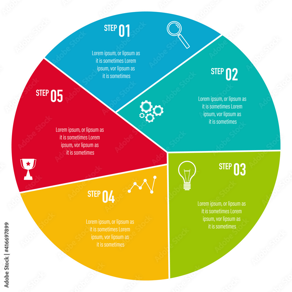 Poster infographics design vector and business icons with 5 options for presentation and web site