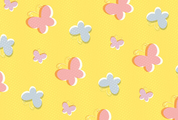 Fototapeta na wymiar seamless pattern with butterflies for banners, cards, flyers, social media wallpapers, etc.
