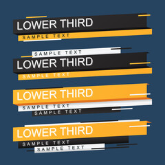 Obraz premium Lower third design template. Vector illustration.