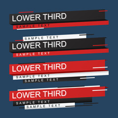 Lower third design template. Vector illustration.