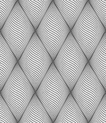 Seamless op art diamonds pattern with 3D illusion effect.