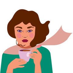 Illustrations with a woman, a girl. Fashion illustration. Mothers Day. International Women s Day.