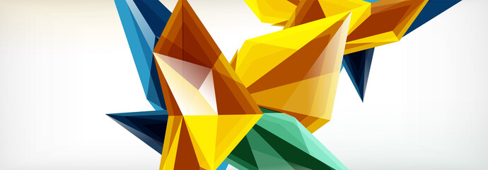 Vector 3d triangles and pyramids abstract background for business or technology presentations, internet posters or web brochure covers