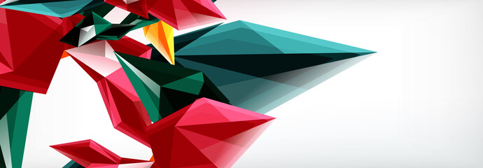 Vector 3d triangles and pyramids abstract background for business or technology presentations, internet posters or web brochure covers