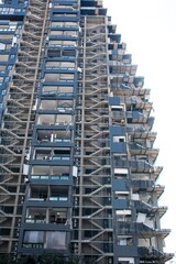 Fototapeta premium buildings at the modern part of Beirut after a massive explosion in August 2020