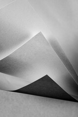 Minimal paper Art, abstract in black and white
