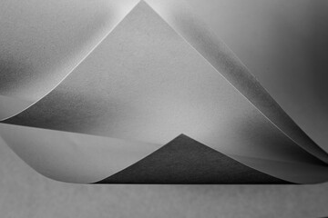 Minimal paper Art, abstract in black and white
