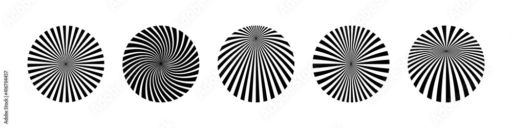 Canvas Prints rays. sun rays striped patterns, isolated. rays background. vector illustration