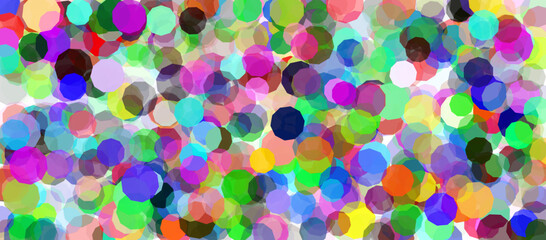 Sfondo bianco con decagoni colorati