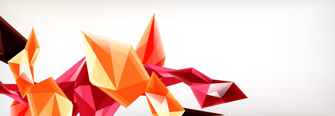 Vector 3d triangles and pyramids abstract background for business or technology presentations, internet posters or web brochure covers