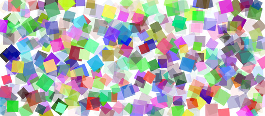 Sfondo bianco con quadrati di vari colori