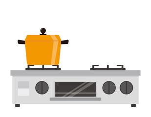 ガスコンロのベクターイラスト