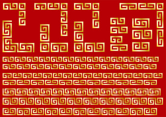 中国の飾り罫素材集