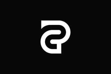 GP logo letter design on luxury background. PG logo monogram initials letter concept. GP icon logo design. PG elegant and Professional letter icon design on black background. P G GP PG