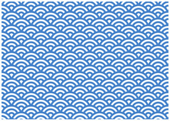 和柄・青海波（ベクター）