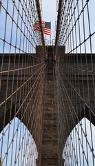 Brooklyn Bridge in New York, an unusual angle