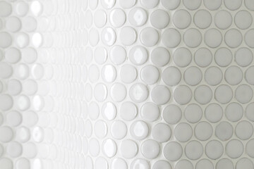 White circle seamless texture of mosaic.