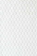 White circle seamless texture of mosaic.