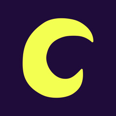 Crescent moon isolated. Astronomical or celestial objects. Heavenly bodies in space. Vector hand drawn illustration in doodle style.