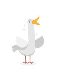 Cute Bird Flat vector design