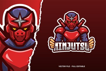 Ninja E-sports Game Logo Template