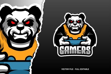 Wild Panda E-sports Game Logo Template