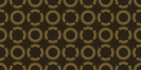 abstract seamless pattern in modern style golden circles on a black background texture wallpaper for your design vector graphics