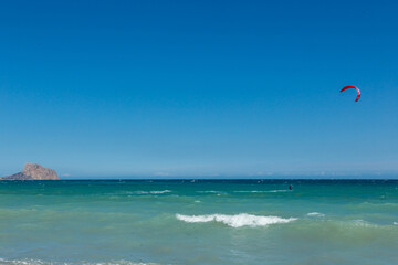 Kitesurfing, spain