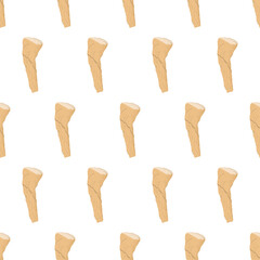 Seamless pattern with horseradish root. Vector nature graphic background. Natural textile.