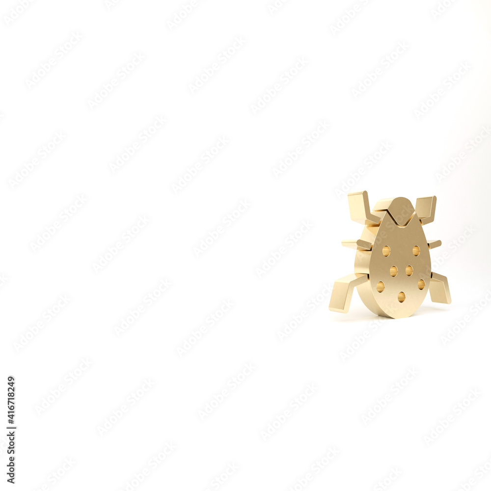Aufkleber gold system bug concept icon isolated on white background. code bug concept. bug in the system. bug 