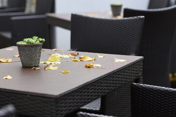 Closed gastronomy during the lockdown in the corona pandemic in Lower Austria, Austria, Europe