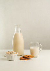 Non dairy oats milk and oatmeal cookies