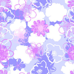 bright seamless pattern. vector Hand-drawn  background for girls. for textiles, clothing, wrapping paper and more
