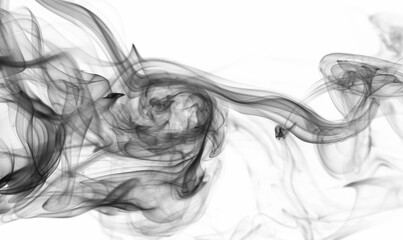 Abstract gray transparent smoke cloud