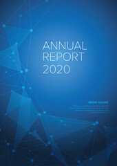 Deep blue Annual report cover template