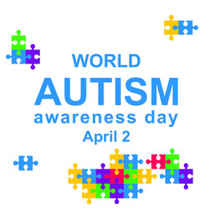 World Autism Awareness Day - background, poster, card