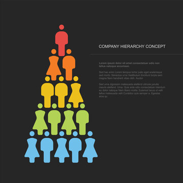 Dark Hierarchy organisation schema concept illustration