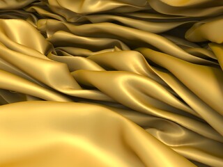 Golden silk elegant background. Texture of fabric