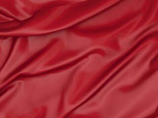 red cloth background. Satin luxury fabric texture
