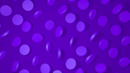 3D rendering, Abstract modern geometric shape with purple color, graphic design for background.