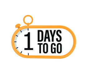 Design template for post, blog of social network, media. Flat isolated layout with timer countdown.