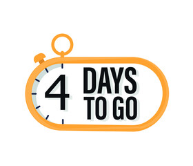 Design template for post, blog of social network, media. Flat isolated layout with timer countdown.