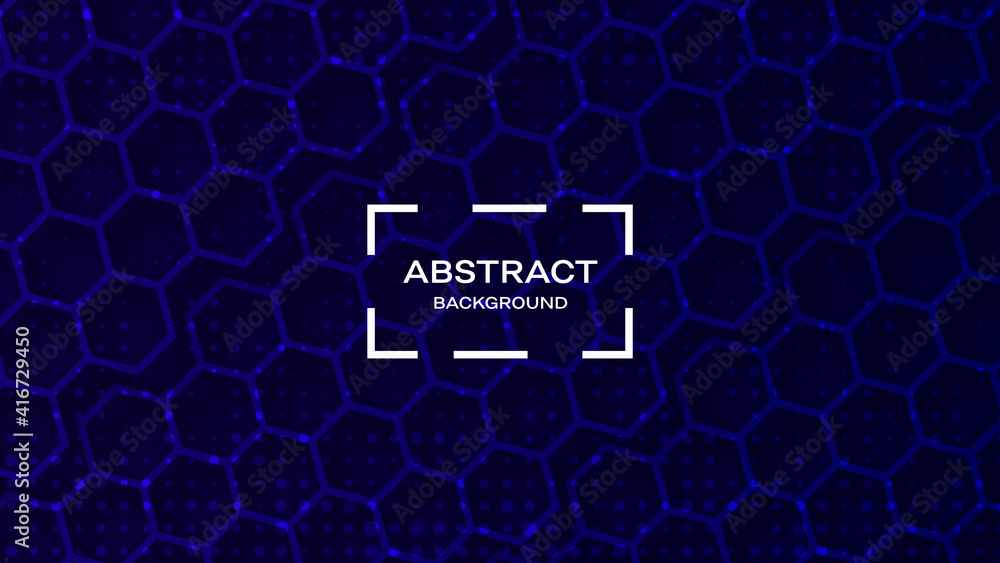 Poster blue polygonal shape abstract texture background .