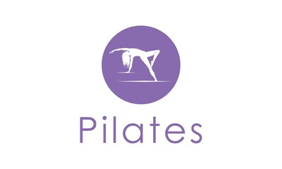 Logo Pilates Woman Silhouette